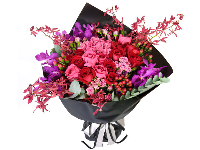 Florist Flower Bouquet - Red rose florist gift PL01 - B2S0724A1 Photo