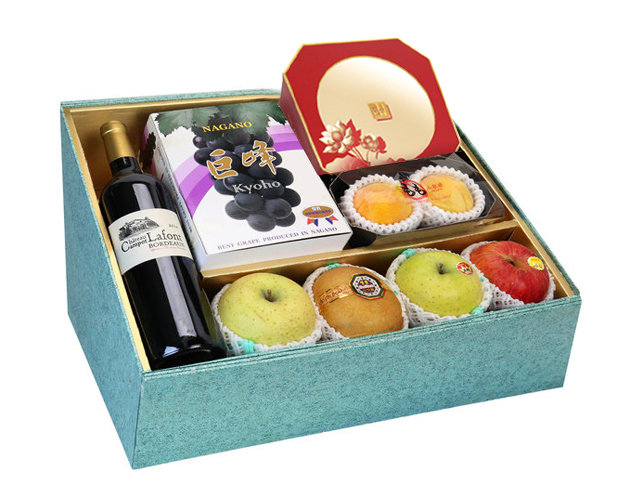 Fruit Basket - Mid Autumn Panorama Peninsula Moon Cake Fruits Gift Box M32 - 0DP0704C4 Photo