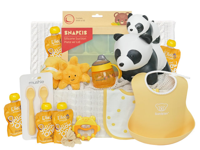 New Born Baby Gift - Newborn Baby Panda Theme Gift Hampers  - B30109A1 Photo