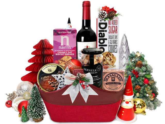 Wine n Food Hamper - Christmas Fancy Classic Food Gift Hamper L9 - L76609655 Photo